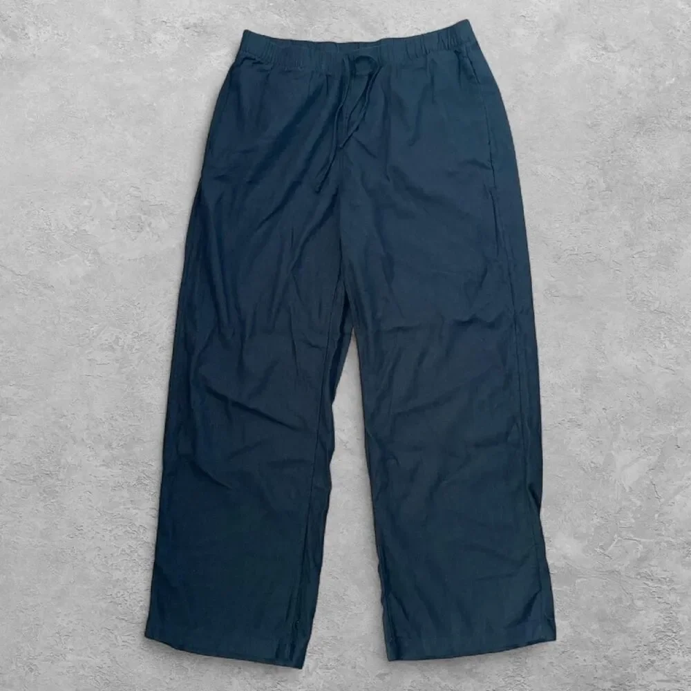 Babaton Sontag Linen Cropped Pants Black